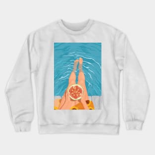 Watermelon Summer Beach Vibes Crewneck Sweatshirt